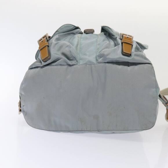 PRADA Backpack Nylon Light Blue Silver - Picture 5 of 16